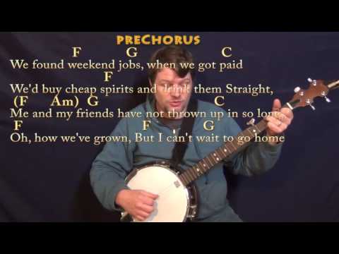 Castle on the Hill (Ed Sheeran) Banjo Cover Lesson in C with Chords/Lyrics