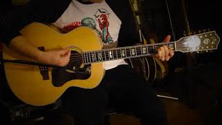 Video thumbnail for Guild USA F-512 Maple Jumbo Acoustic Guitar Demo by Patrick Windsor by Black Mail House