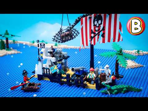 LEGO Pirates 6296 Shipwreck Island | Stop Motion Speed Build