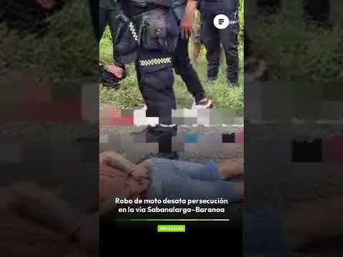 Jóvenes detenidos tras robar moto y huir por la vía Sabanalarga–Baranoa 🚨🛵