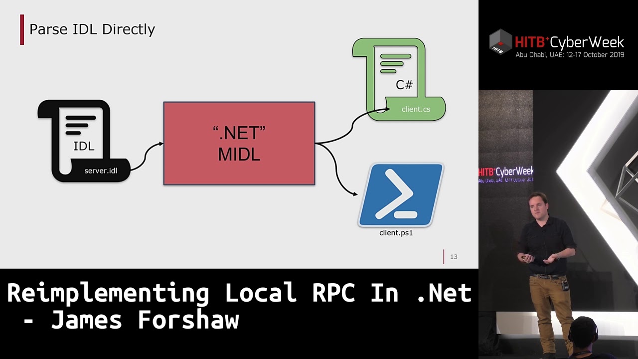 #HITBCyberWeek D2T2 - Reimplementing Local RPC In .Net - James Forshaw