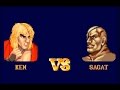 Street Fighter II SNES Ken Vs Sagat Hardest Setting