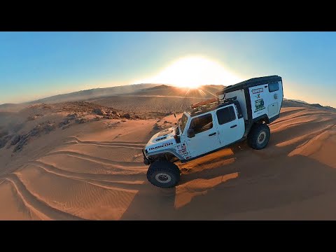 CRAZY SAND DUNE Driving in my Jeep Truck Camper Home on Wheels