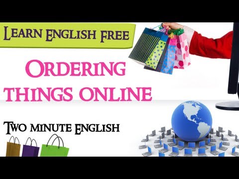 Part of a video titled Ordering things online - English Conversation Lesson - YouTube