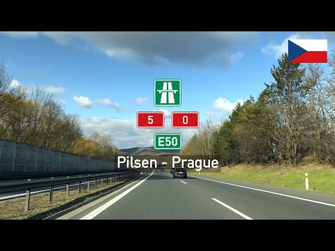 [4KHDR] Driving in Czechia: D5 & D0 E50 from Plzen (Pilsen) to Prague