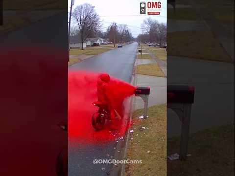 Biker Smashes Mailbox Then Instantly Regretted It! 🏍️💥 (Instant Karma)