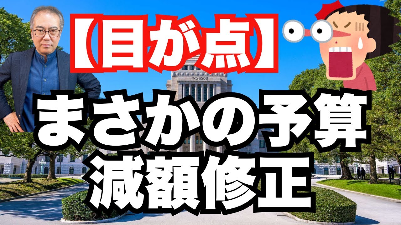 【目が点】まさかの減額！国民にケンカを売る修正予算