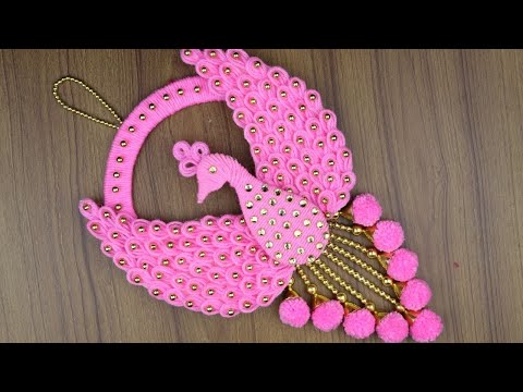 Amazing Peacock Design Wall Hanging Making Ideas...