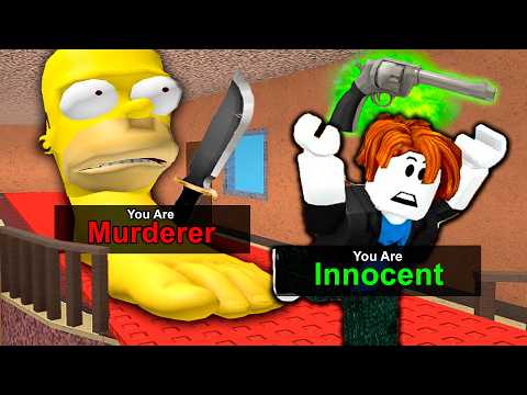 ROBLOX YOU vs HOMER in MM2 (FUNNY MOMENTS)