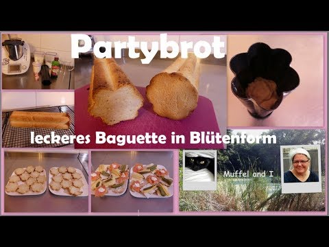 Partybrot in Blütenform, leckeres Baguette in einer Blütenform gebacken