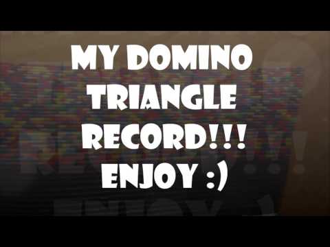Huge Domino Triangle! (2,944 Dominoes!)
