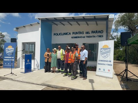 DIRECTORES GOBIERNO DE TREINTA Y TRES, VECINOS, LOCUCION INAUGURACION POLICLINICA PUNTAS DEL PARAO