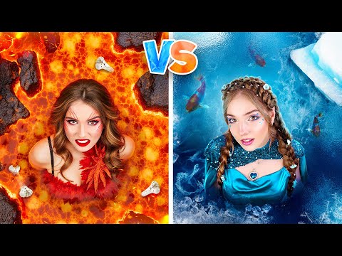 ¡Pareja Caliente vs Fría! Mi Novia es Fuego vs Chica Nieve