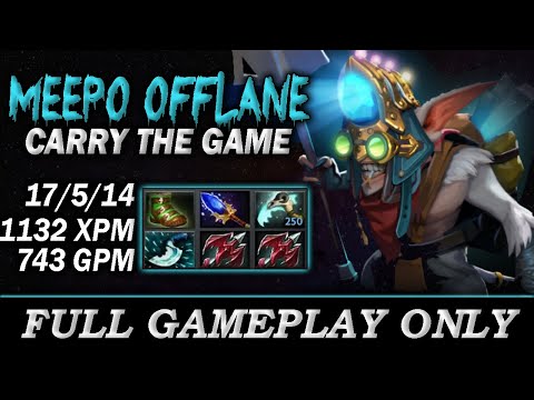 Meepo offlane CARRY the game 17 Kills & 1132 XPM - Full Gameplay Meepo #265