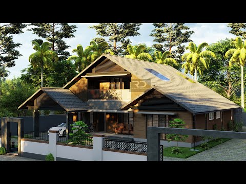 SKYLIGHT HOUSE | Kerala Home Tour | Lumion Animation | Riddha Designs | Courtyard