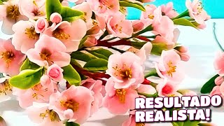 FAKE REALISTA: APRENDA A FAZER FLORES DE PÊSSEGO INCRÍVEIS EM BISCUIT