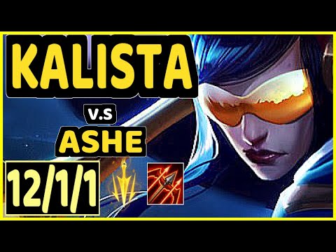 PRAEDYTH (KALISTA) vs ASHE - 12/1/1 KDA BOTTOM ADC GAMEPLAY - OC Ranked GRANDMASTER