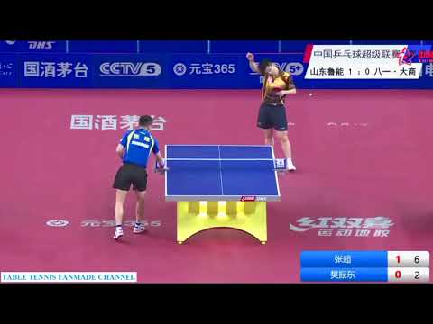 Fan Zhendong 樊振东 vs Zhang Chao | China Super League 2017 - 2018