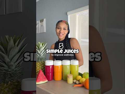 Top 5 juices to improve wellness ✨ #juicing #juice #recipes
