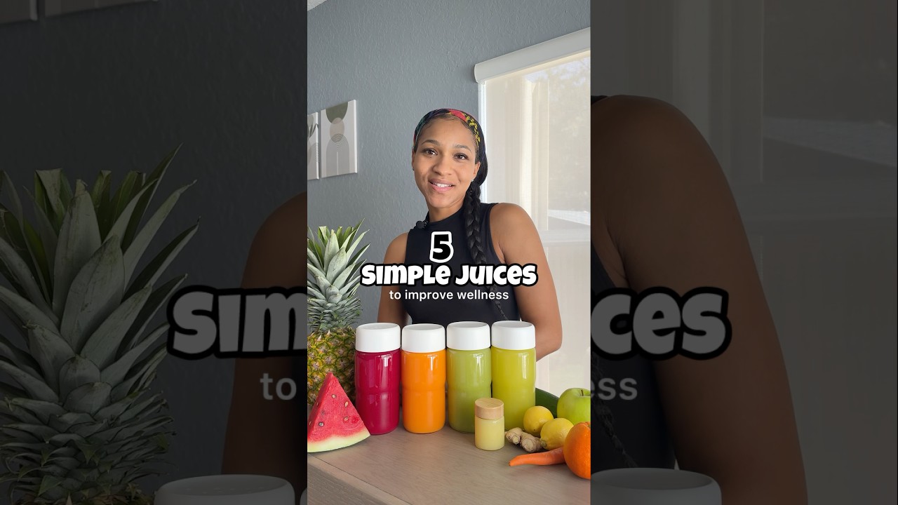 Top 5 juices to improve wellness ✨ #juicing #juice #recipes