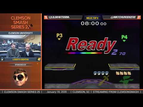 Clemson Smash Series 25 - Losers R6 - Matchu (Fox) vs. What. (Marth) - SSBM