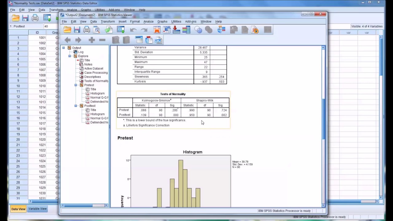 Normality Tests in SPSS