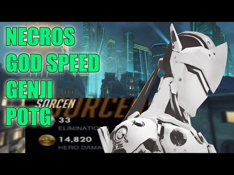 NECROS FASTEST GENJI GAMEPLAY POTG - TOP 500 OVERWATCH SEASON 22