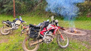 A Cold & Rainy Motorcycle Camping Adventure