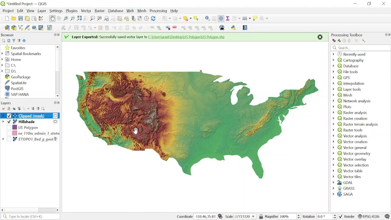 Create Topographic Map with Hillshade Using QGIS