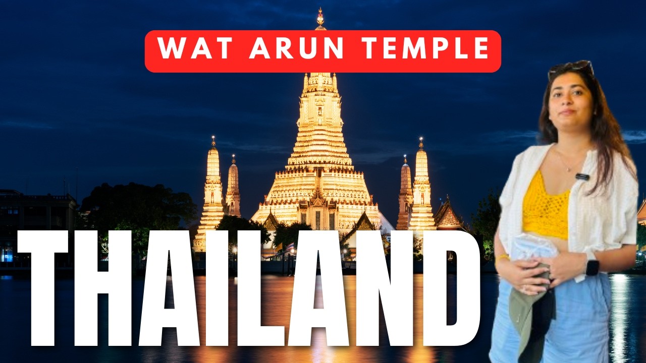 Join a tourist exploring the Wat Arun temple.