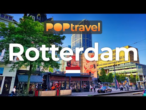 ROTTERDAM, Netherlands 🇳🇱- Summer Walking Tour - 4K 60fps (UHD)