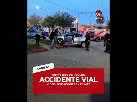 GENERAL CABRERA: ACCIDENTE VIAL ENTRE DOS VEHÍCULOS.