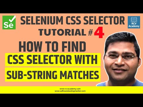 Selenium CSS Selector 4 CSS Selector Substring Matching