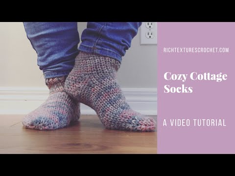 Cozy Cottage Socks Crochet Pattern