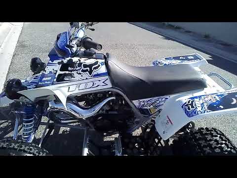 banshee 350 twin with FMF exhaust walk around and rev