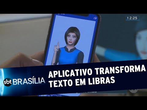 Aplicativo transforma texto em libras | SBT Brasília 17/02/2020