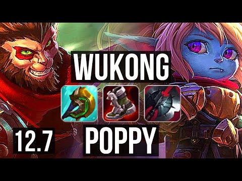 WUKONG vs POPPY (TOP) | Rank 4 Wukong, 2.7M mastery, Legendary, 900+ games | NA Challenger | 12.7