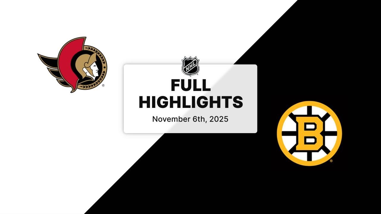 NHL Highlights | Senators vs. Bruins | November 06, 2025