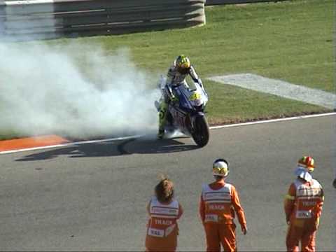 rossi burnout valencia 