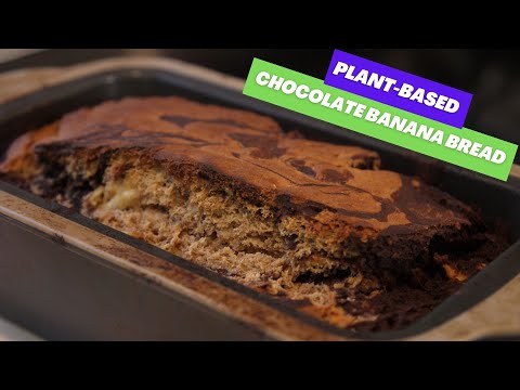 Plant-Based Chocolate Marbled Banana Bread