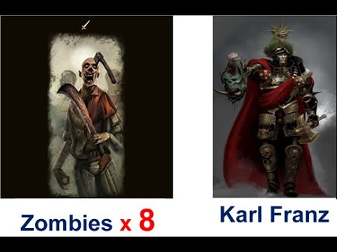 Total War: Warhammer 8vs1: 8 Zombies vs Karl Franz
