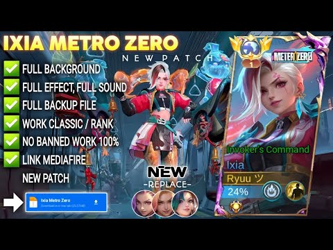 VIGNETTE! Script Skin Ixia Metro Zero - Invoker's Command No Password | Full Effect Voice | Terbaru