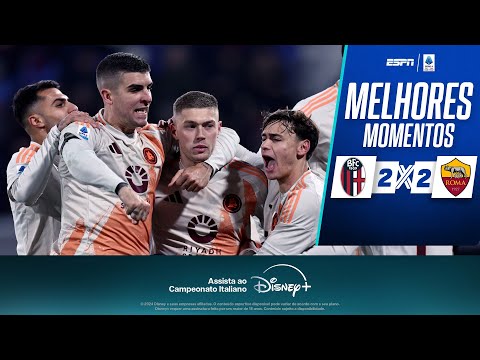 Gols e lances de Bologna x Roma