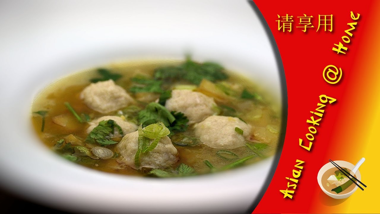 Cooking Chicken Meatball Soup @ Home (Chinese Style Recipe)