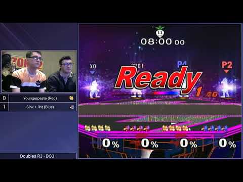 CT GamerCon 2 SSBM - Slox/lint (Blue) vs. Younger/ThunderPaste (Red) - Melee Doubles WQF
