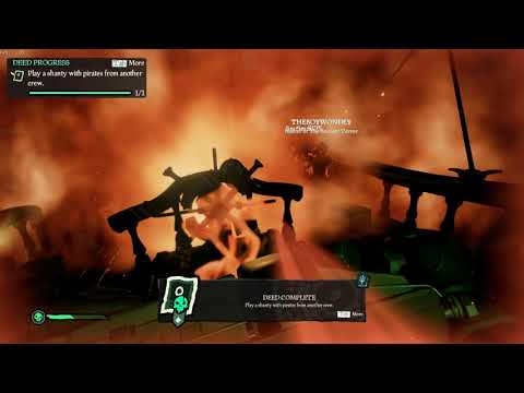 Sneaking on board an enemy ship just to play music with them as their ship sinks! - Sea of Thieves