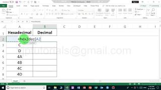 How to convert a hexadecimal to decimal in MS Excel 2019 Office | Hex2Dec formula