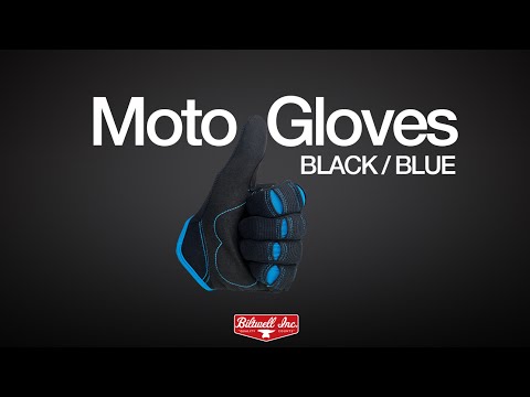 Biltwell Moto Gloves - Black / Blue Biltwell Moto ...