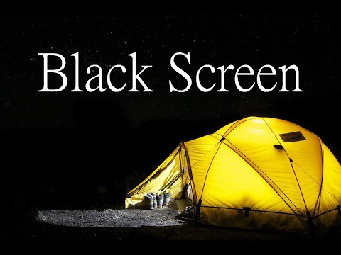 Regen auf Zeltdach, 5 Stunden, Black Screen