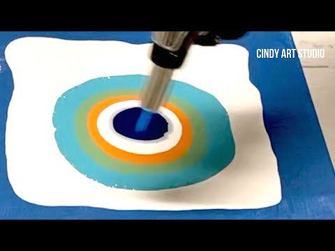 Dutch Bloom pour for beginners  step by step. Simple bloom pour. Acrylic pouring abstract art easy.